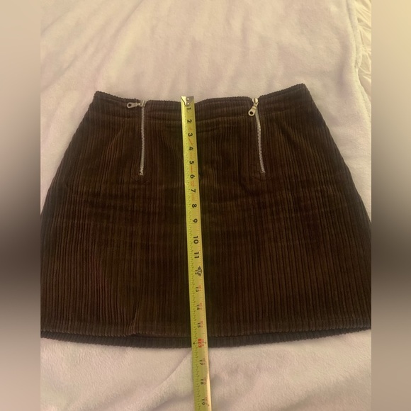 Ellemenno Vintage 90s Y2K Dark Brown Corduroy Jacket M & Mini Skirt 11 - Picture 10 of 12
